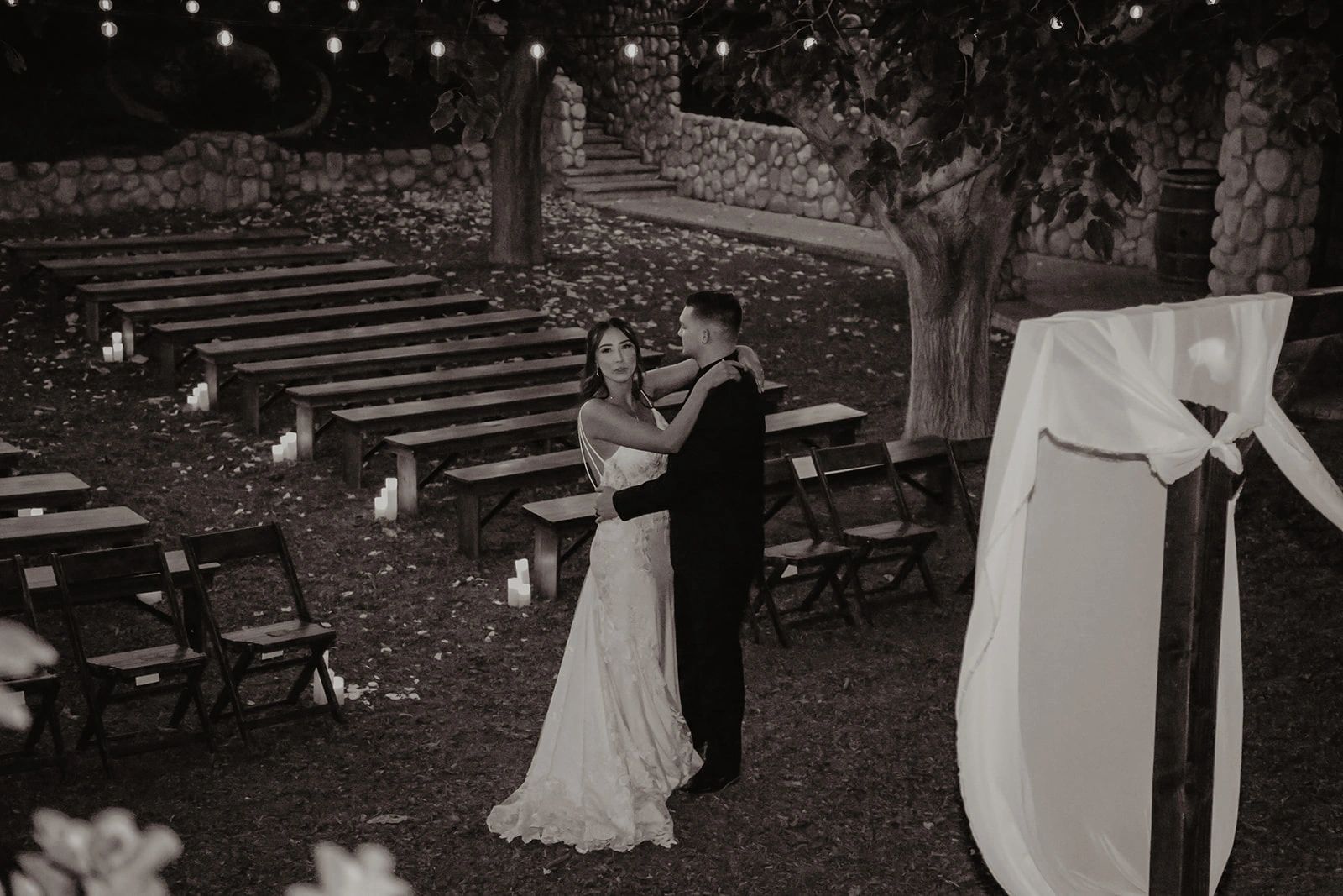 Rustic wedding tablescape